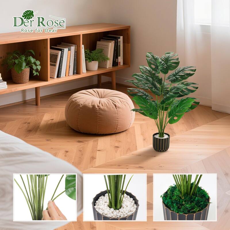 Plantas artificiais Der Rose Bird of Paradise, pacote com 2